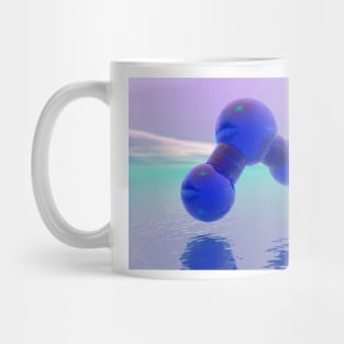 Royal Blue Water Molecule Mug